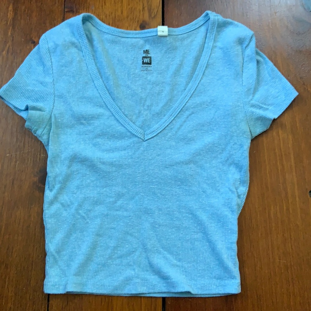 Bright Blue Cropped Tee Size XS